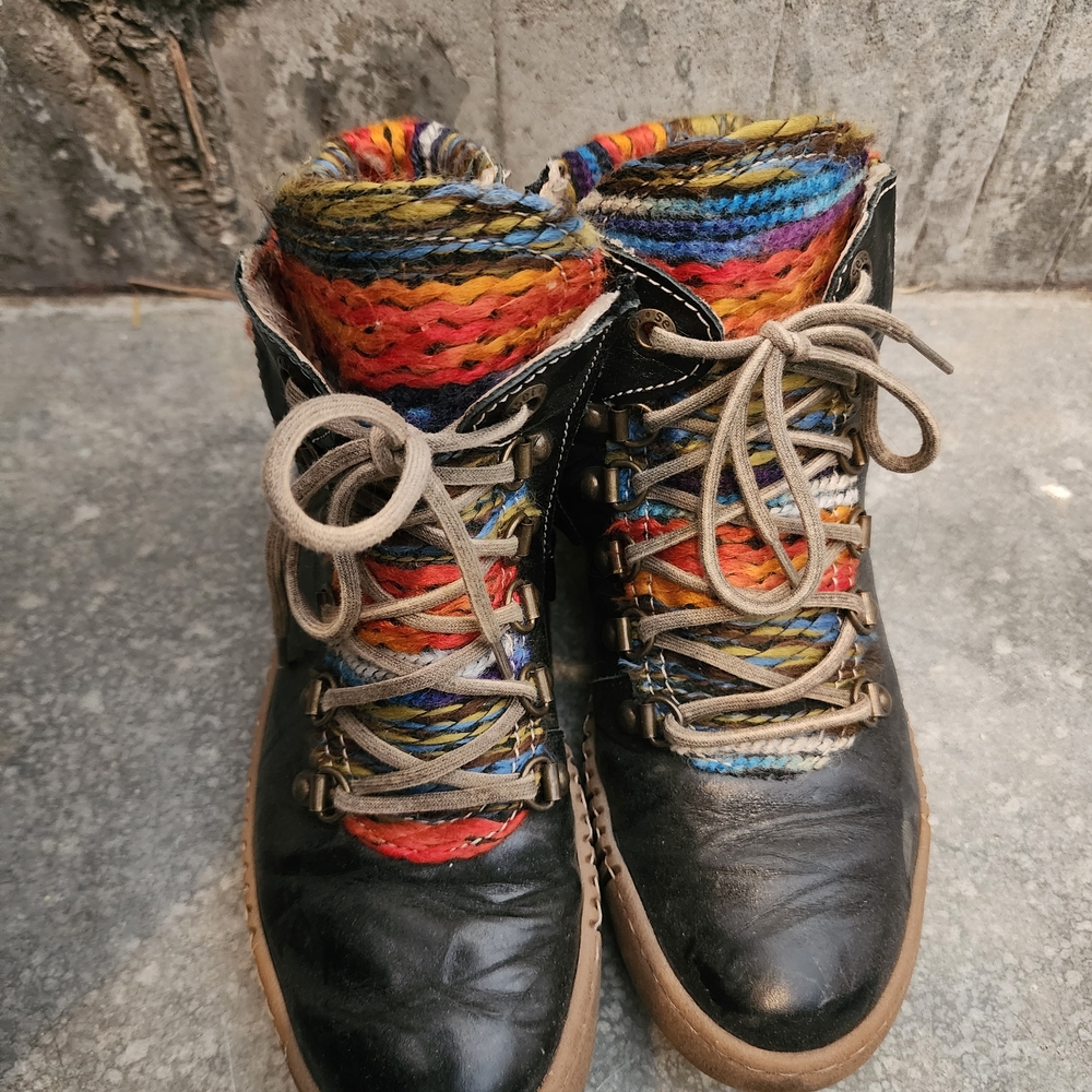 Josef Seibel Multicolor Knit Ankle Boots